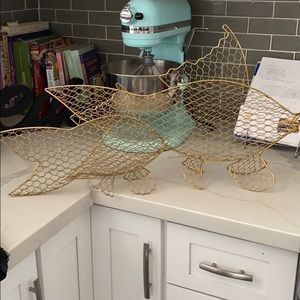 Pair of Metal fish- home accent